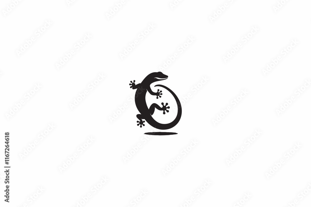 A Gecko vector silhouette image Made by adobe illustrator. eps A Gecko vector silhouette image Made by adobe illustrator. eps