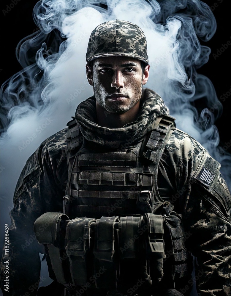 portrait of a soldier in a uniform