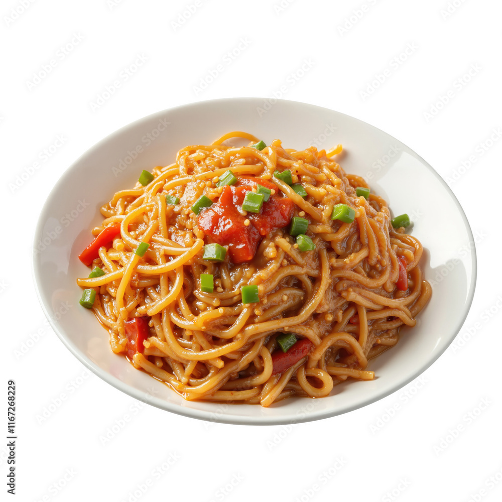 Delicious Spaghetti with Marinara Sauce and Fresh Vegetables Delicious Spaghetti with Marinara Sauce and Fresh Vegetables