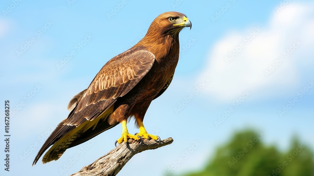 Fototapeta premium Majestic Hawk Surveying its Domain - Symbol of Precision and Power