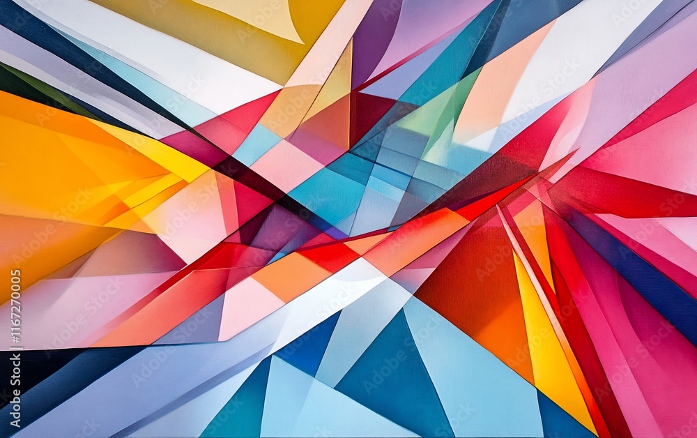 Colorful abstract geometric shapes overlap. Colorful abstract geometric shapes overlap.