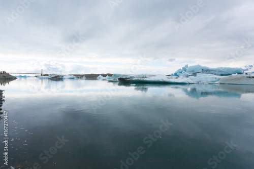 Icebergs on water, Jokulsarlon glacial lake, Iceland