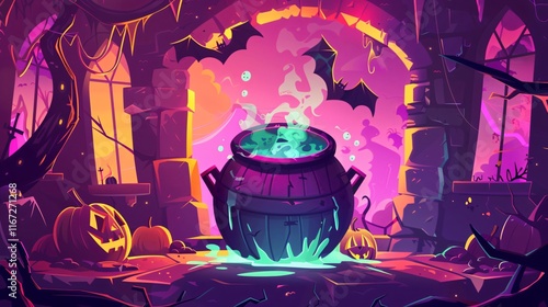 Sorceress Brewing Special Magical Drink at Witch Potion Barrel photo