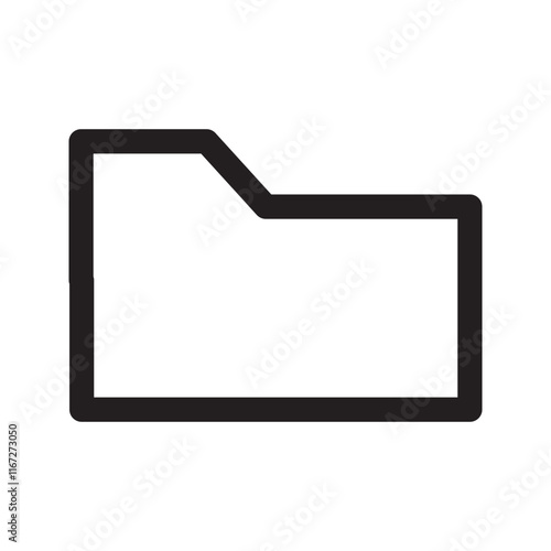 Folder icon with a clean design, representing file organization, storage, and document management.
