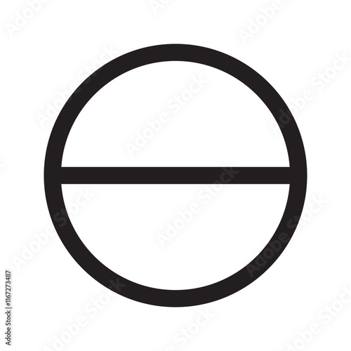 Prohibited circle icon with bold lines, symbolizing restriction or no entry.