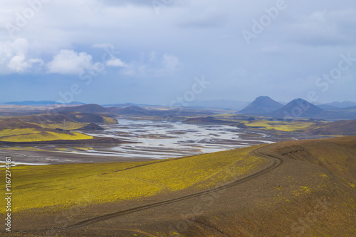 Landmannalaugar area landscape, Fjallabak Nature Reserve, Iceland photo