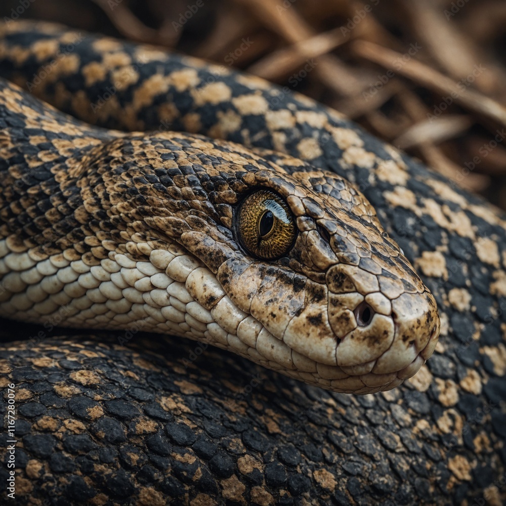 Obraz premium Zoom in on the textured scales of a snake.