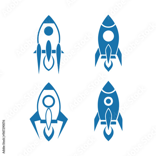 Rocket Icon Bundle Vector Designs.