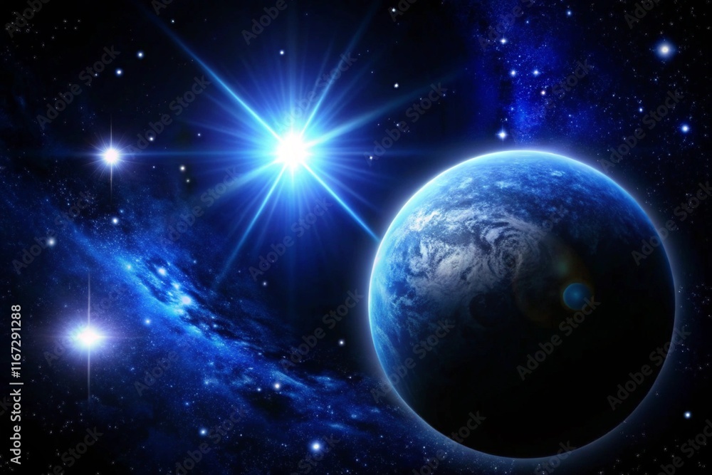 Fototapeta premium 3d space scene