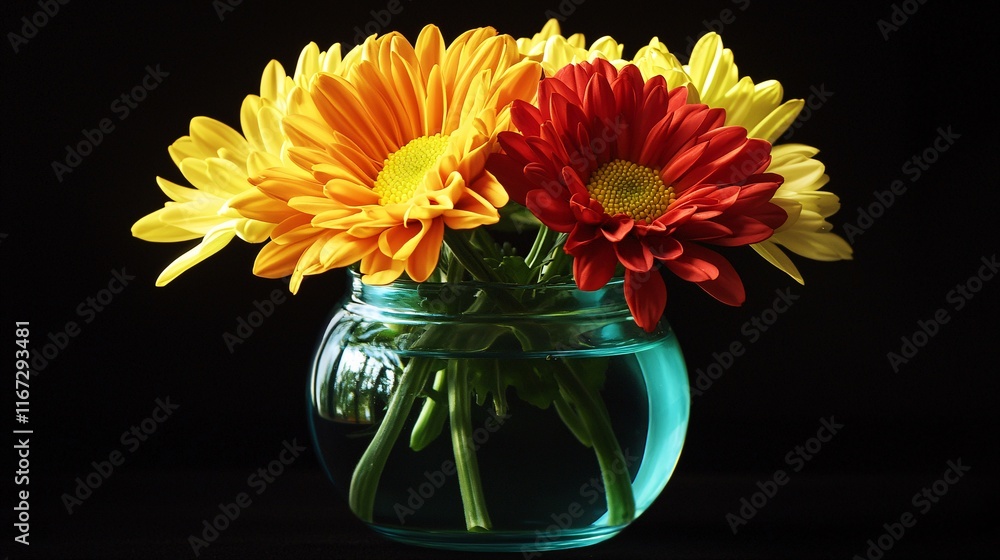 custom made wallpaper toronto digitalof a chrysanthemum in a vase, highlighting the flower's use in home decor. | Chrysanthemum