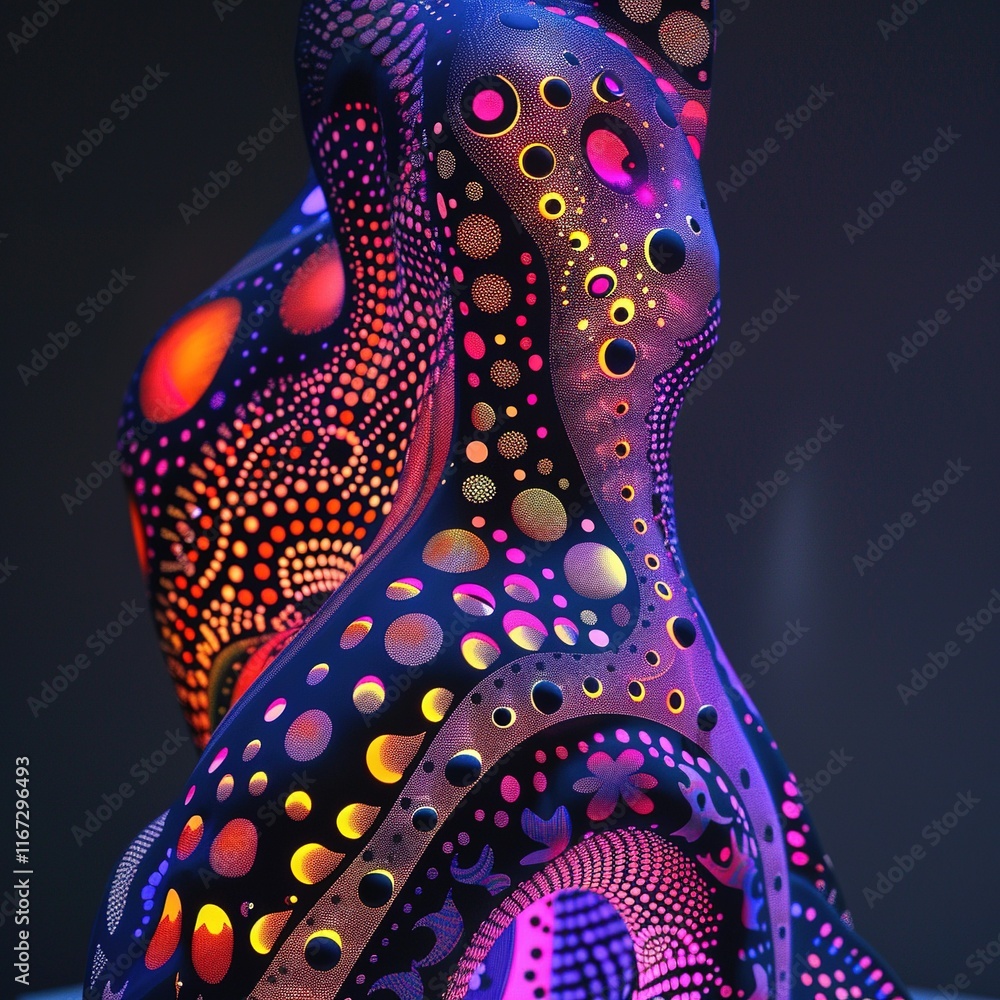 Obraz premium Glowing shapes and patterns