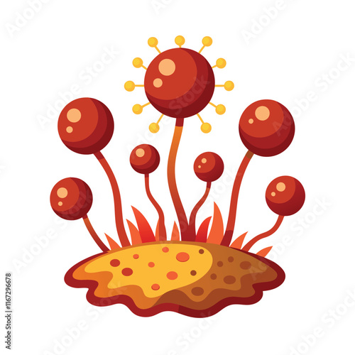 Collection of Microbiology's flat design