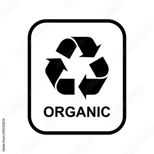 Recycle symbol for organic waste