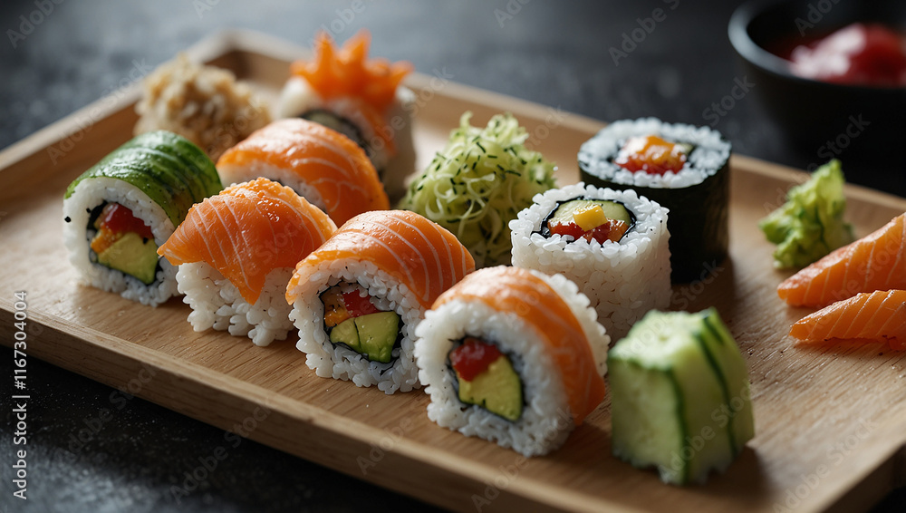 Sushi food with new style for serve Sushi food with new style for serve