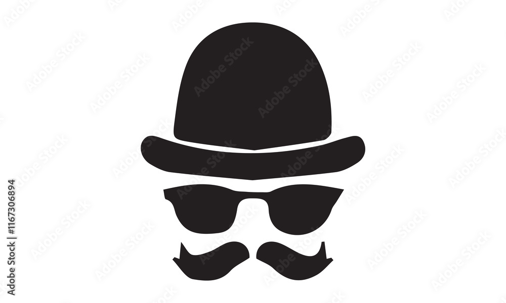 father's day hat silhouette vector illustration father's day hat silhouette vector illustration