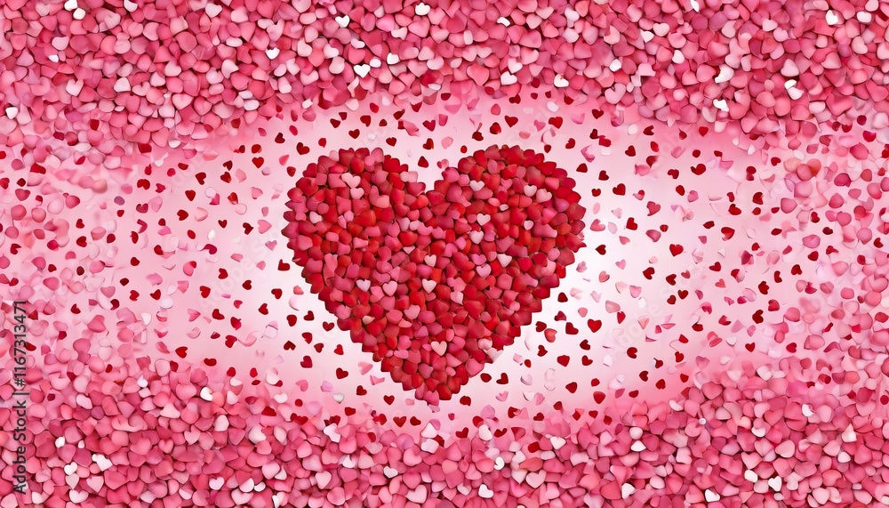 Obraz premium A Heart Made of Tiny Hearts: A Valentine's Day Image