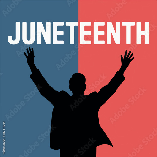 Juneteenth icon silhouette vector with white background