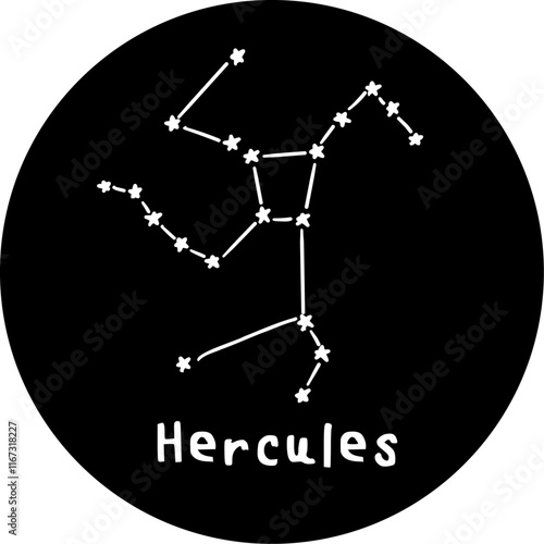 constellation of hercules illustration