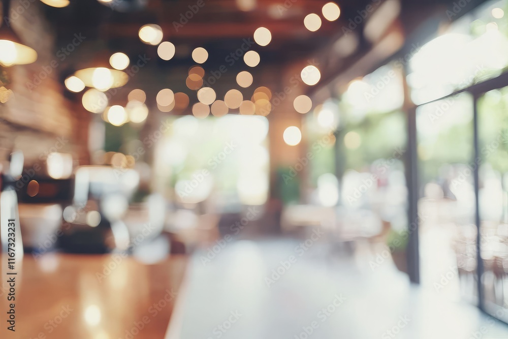 Enchanting interplay of light and blur in a cafe setting. Enchanting interplay of light and blur in a cafe setting.
