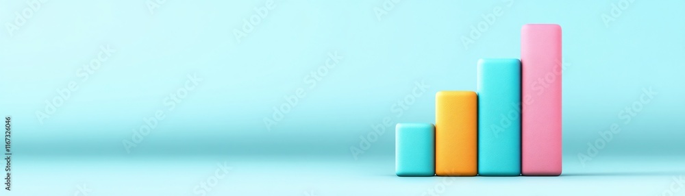 Colorful Dynamic Bar Chart Showing Customer Satisfaction Trends on Presentation Slide Colorful Dynamic Bar Chart Showing Customer Satisfaction Trends on Presentation Slide