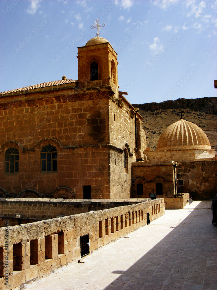Fototapeta premium Deyrulzafaran Monastery in Mardin, Turkiye 