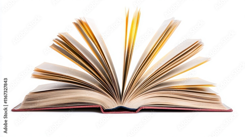 Fototapeta premium Open Book with Pages Fanning Out