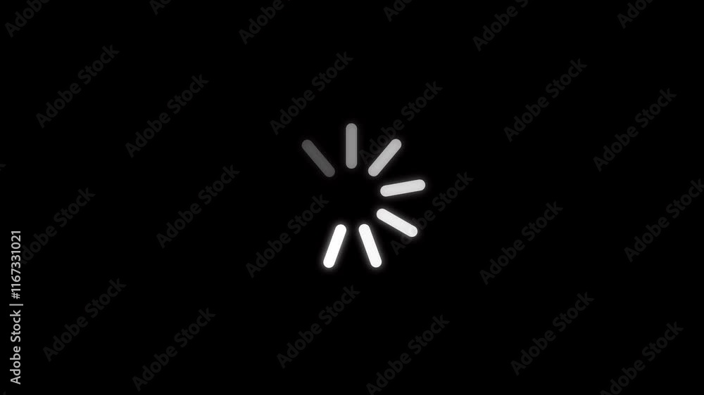 oading wheel animation - Animated spinning load icon with alpha layer transparent background. Loading circle icon animation on black background. oading wheel animation - Animated spinning load icon with alpha layer transparent background. Loading circle icon animation on black background.