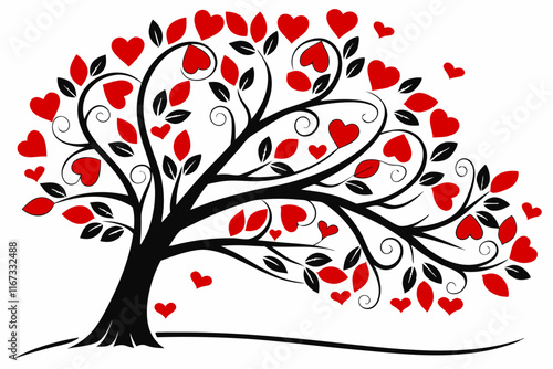 Valentine Heart Hugger: Elegant Vector Line Art in White
