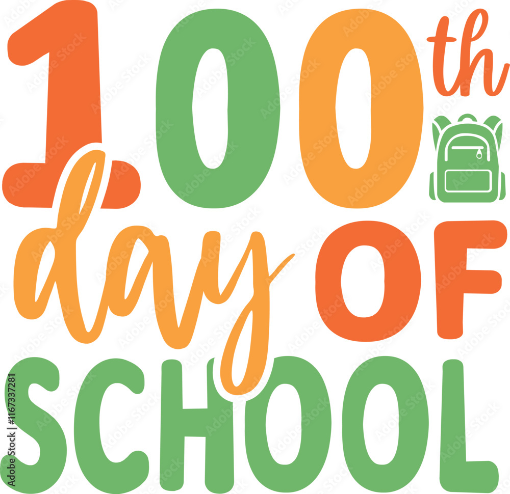 100 Days of School typography design on plain white transparent isolated background for card, shirt, hoodie, sweatshirt, apparel, tag, mug, icon, poster or badge 100 Days of School typography design on plain white transparent isolated background for card, shirt, hoodie, sweatshirt, apparel, tag, mug, icon, poster or badge