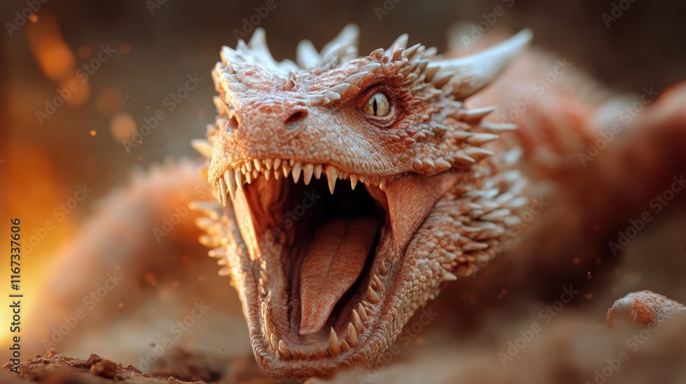 This intense image depicts a ferocious dragon roaring, showcasing its powerful jaws and fiery breath, encapsulating the essence of mythical creatures from folklore. This intense image depicts a ferocious dragon roaring, showcasing its powerful jaws and fiery breath, encapsulating the essence of mythical creatures from folklore.