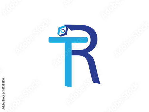 Initial and creative TR logo design