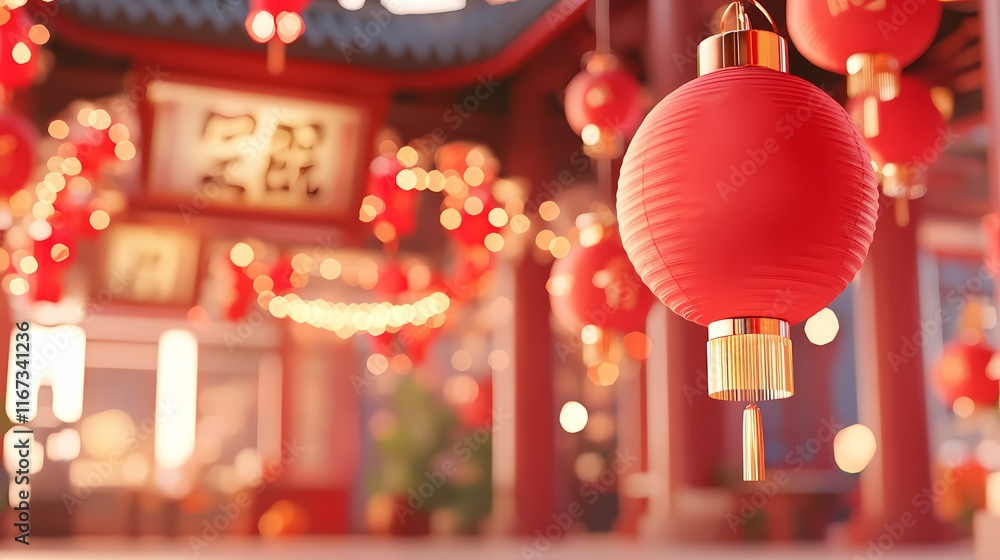 Fototapeta premium Full of red lanterns.