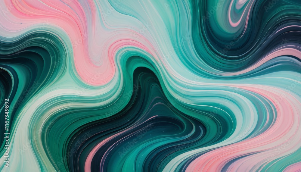 Abstract Swirling Teal Pink Marble Texture Background Abstract Swirling Teal Pink Marble Texture Background
