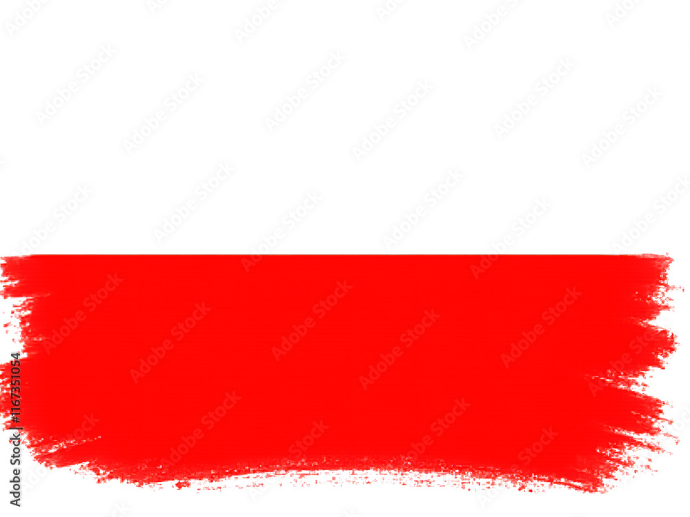 Minimalist Artistic Interpretation of Polish Flag Minimalist Artistic Interpretation of Polish Flag