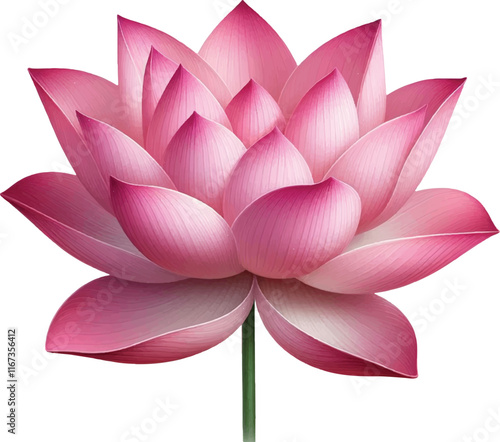 realistic Pink Lotus Flower with a white background (2).eps