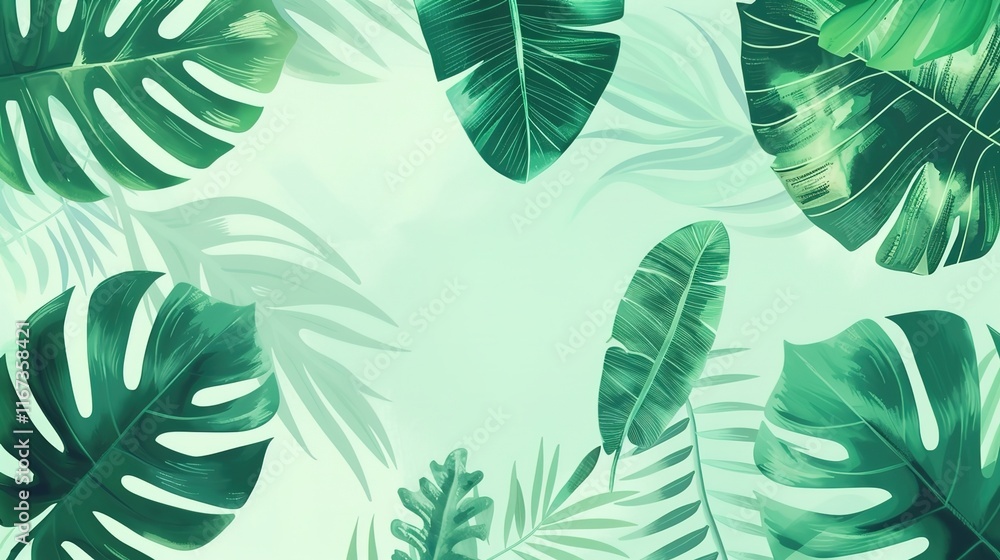 Fototapeta premium mint green seamless pattern wallpaper