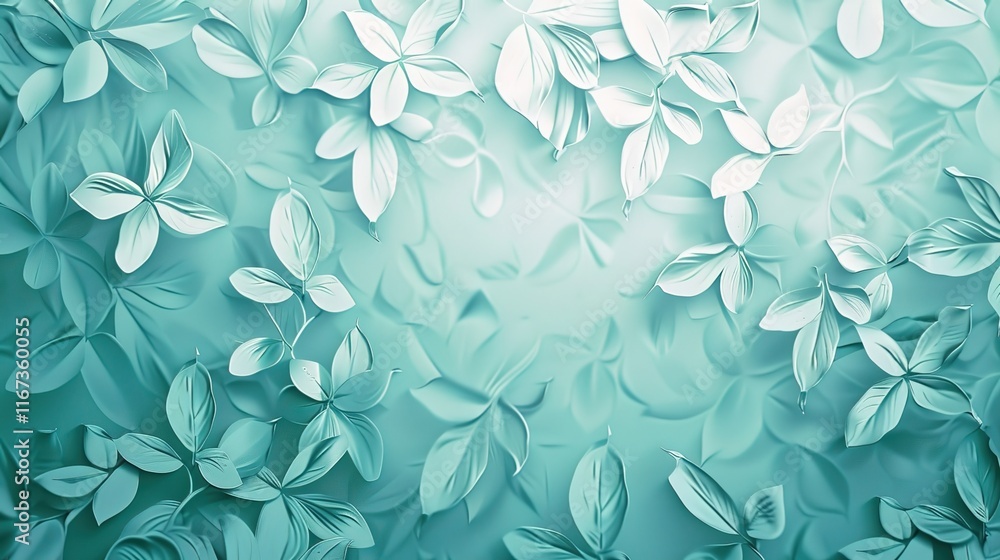 Fototapeta premium mint green seamless pattern wallpaper