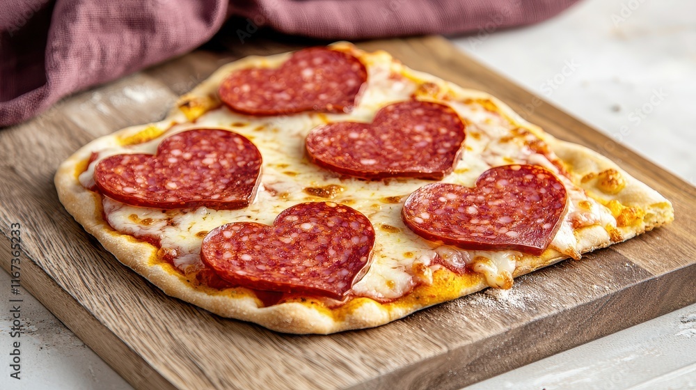 Valentine Food Concept, Romantic Heart-Shaped Flatbread with Tasty Toppings for Special Occasions and Celebrations Valentine Food Concept, Romantic Heart-Shaped Flatbread with Tasty Toppings for Special Occasions and Celebrations