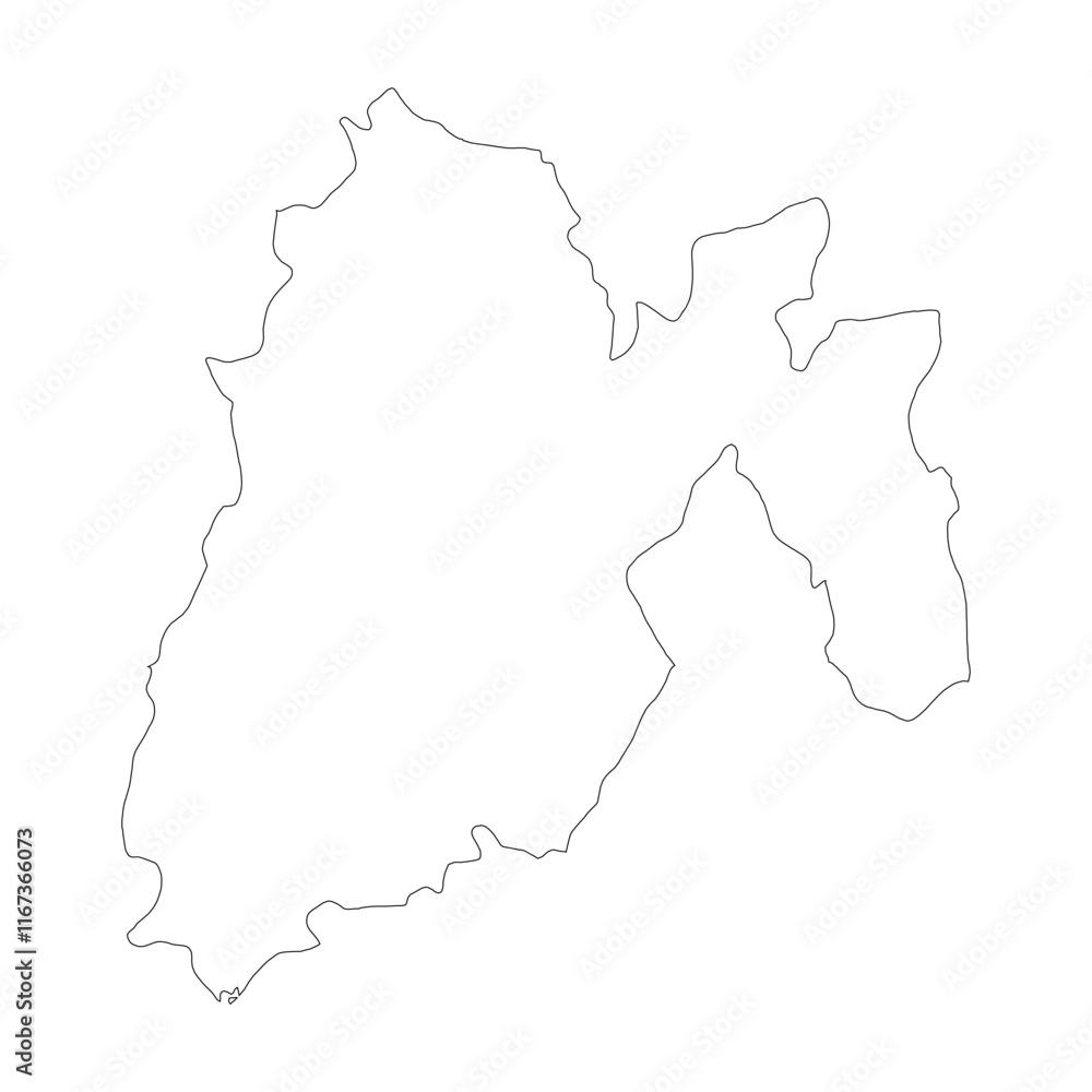 Fototapeta premium Mexico state blank outline map