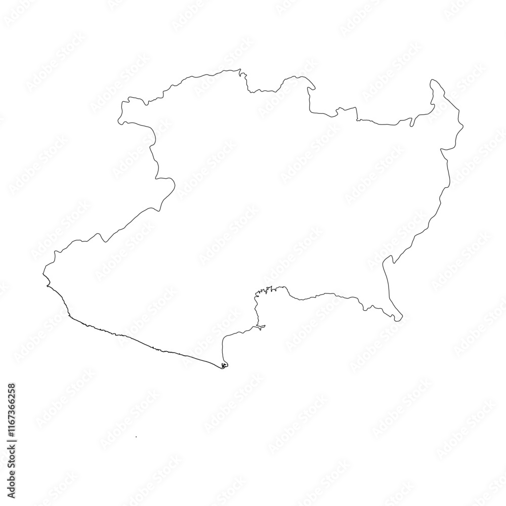 Michoacan state blank outline map Michoacan state blank outline map
