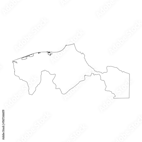 Tabasco state blank outline map