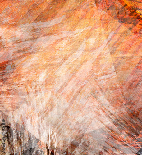 Abstract colorful watercolor background with different geometric elements