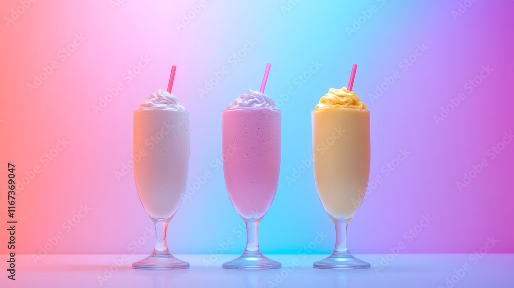 Colorful Smoothies in Warm Light Display Colorful Smoothies in Warm Light Display
