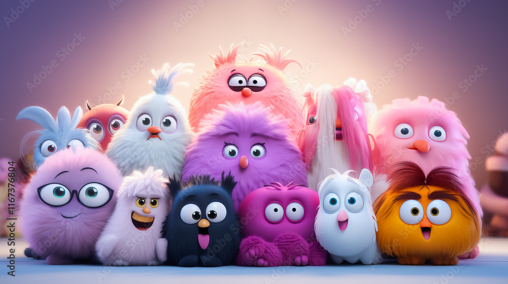Obraz premium Adventures of the Furry Friends