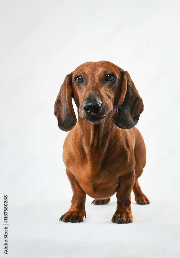 dachshund puppy isolated on white dachshund puppy isolated on white