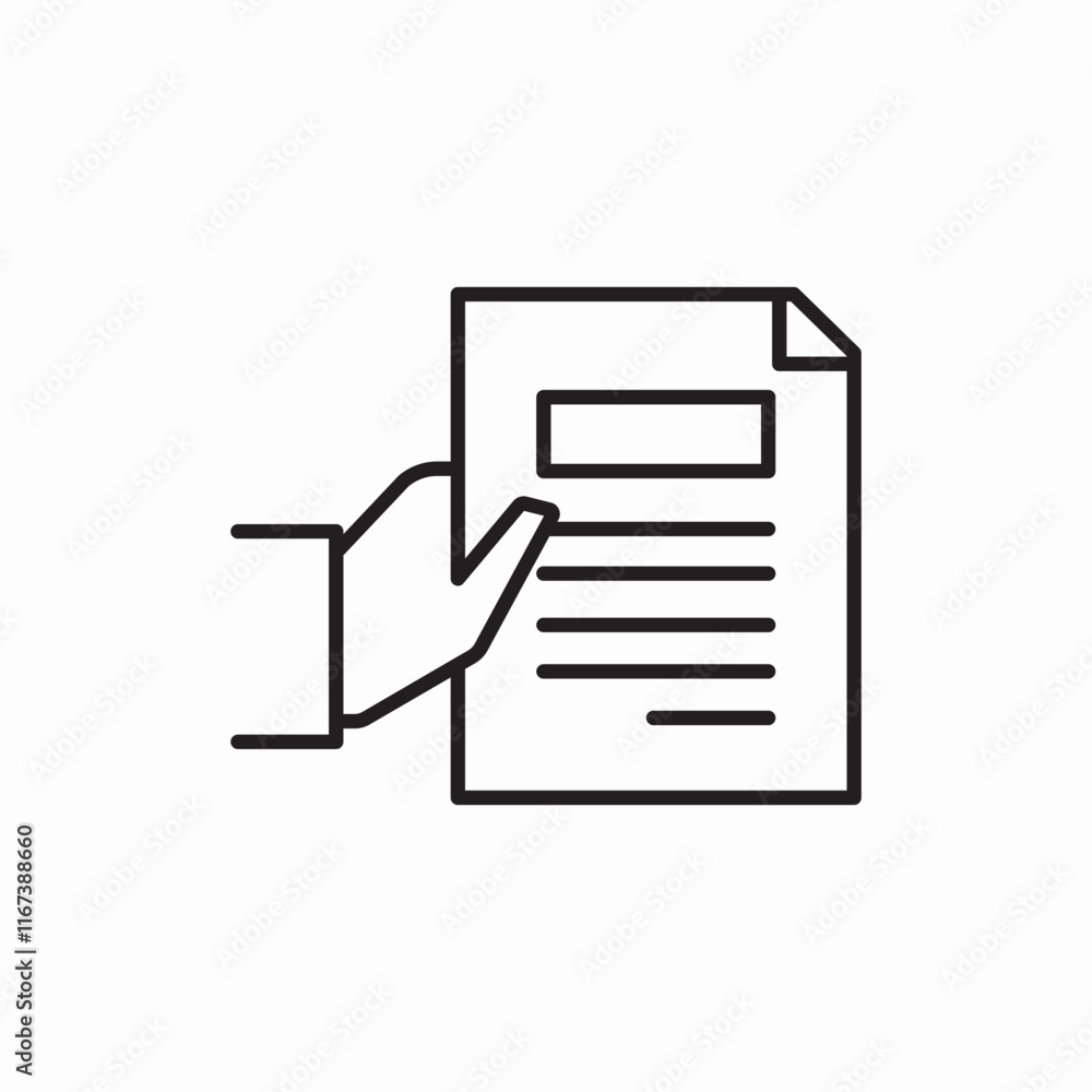 document contract agreement paper icon vector sign