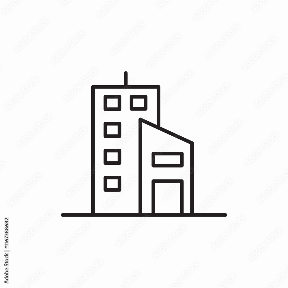 office building company business icon vector sign office building company business icon vector sign