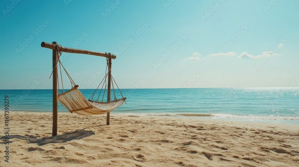 Serene Hammock Paradise: Beach Relaxation Serene Hammock Paradise: Beach Relaxation