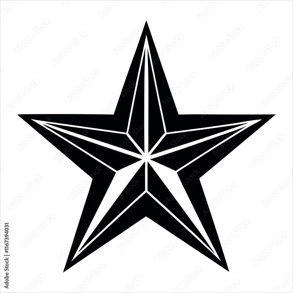 Obraz premium 3D Star Icon Vector Illustration.