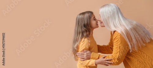Little girl with her grandm...